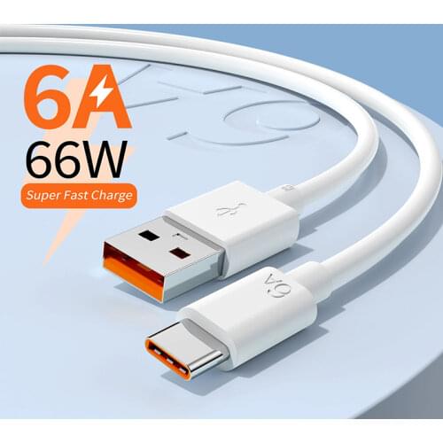 QICHSHJIN 65W Super VOOC USB C Cable 5A Fast Charging Type-C Cable for OPPO Realme Quick Charge Super Chargers For Huawei