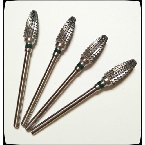 In stock! New design 1 pcs Large cone shape carbide nail drill bit electric nail file drill bit coarse carbide drill 3/32