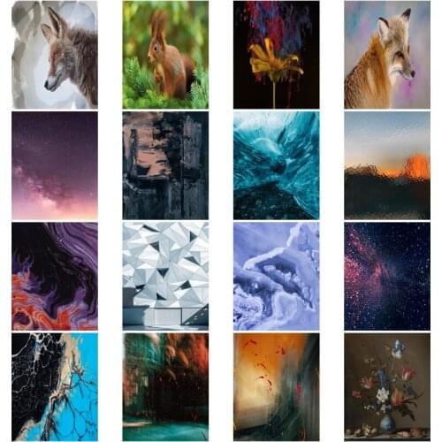 Bead Embroidery Animal Fox Squirrel Diamond Painting Landscape Oil Painting Cross Stitch Set Painting Home Decoration Square