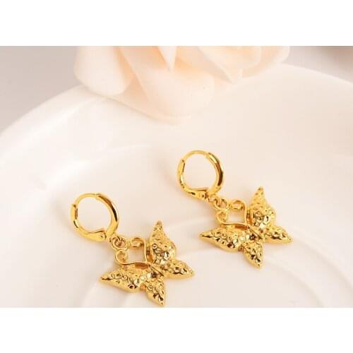 Cute elephant lovely Animal dangle Earrings for Women gold Africa butterfly Jewelry Bijoux DIY charms kids gilrs earrings gifts