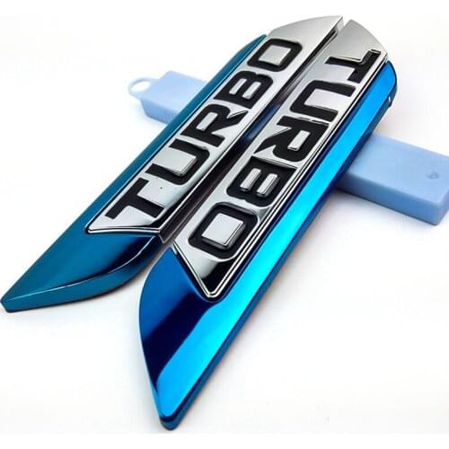 1/Pcs 3D Metal Turbocharged Car sticker Logo Emblem Badge Decals Car Styling DIY Decoration Accessories
