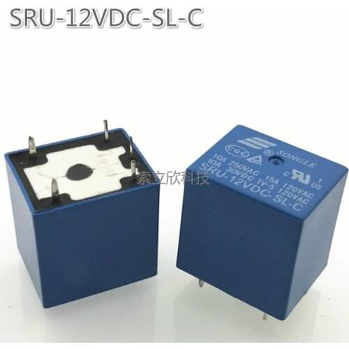 10pcs Relay Sru-12vdc-sl-c 5pin 12v A Group Of 15a 120vac T70 22f