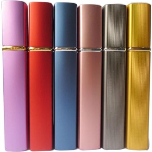 10x12ML Mini Portable rotary spray bottle anodized aluminum perfume bottles glass perfume bottles makeup perfume bottling tube