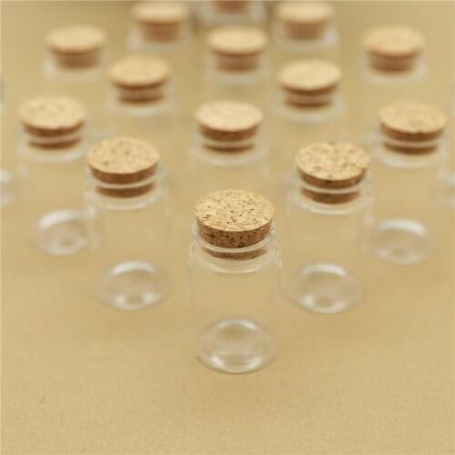 12 Pieces 37*60mm 40ml Mini Glass Jars Storage Jar for Spice spicy Glass Bottle Cork Stopper Containers tiny Vials Test Tube