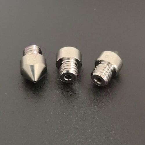 2pcs Titanium Alloy All Metal Hotend MK8 Nozzle for Micro Swiss CR10 Creality CR-10 Ender 3 MK8 Mk9 extruder 3D Printer
