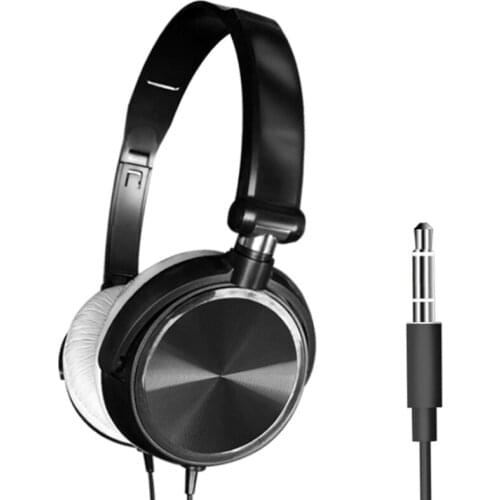 3.5mm Wired Over-ear Headset Bass Sound Music Stereo Headphone with Microphone Over Gaming Earphones For PC Phone