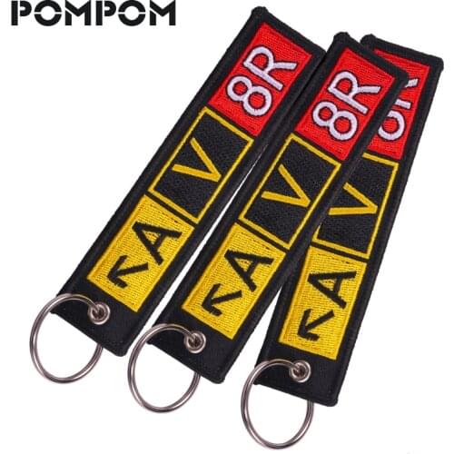 3 PC/LOT Embroidery AV8R Keychains For Motorcycles OEM ATV Car Key Chains key fobs 13x2.8cm keyring Fabric fashion sleutelhanger