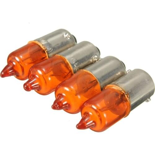 4pcs 12V 23W Amber Universal Motorcycl Miniature Turn Signal Indicator Light Bulbs For Auto Car Motorcycle Motorbike Scooter