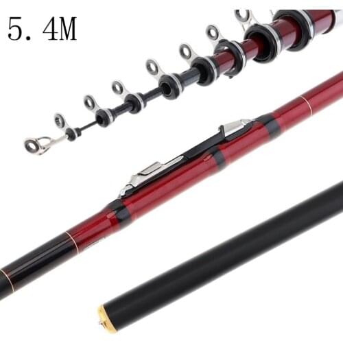 5.4m Telescopic Rock Carp Fishing Rod 10 Section Carbon Fiber Surf Spinning Pole Telescopic Fishing Rods