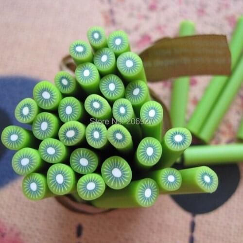 5pcs A-15 5mm Cute Kiwi Fruit Cane Fancy Nail Art Polymer Clay Cane Nail Art Decoration