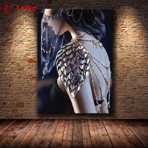 Diamond Painting Sexy veil golden jewelry woman Cross Stitch Diamond Mosaic Picture Of Embroidery crystal Beaded Handicraft