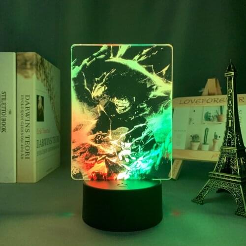 Two Tone Light Anime My Hero Academia Izuku Midoriya Figure for Kid Room Decor Birthday Gift Manga MHA Table 3d Lamp Dual Color