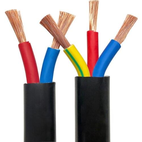1m Monitoring power cord / 3 core / flat sheathed cable / RVVB 3X1.5 mm2 square / pure copper wire