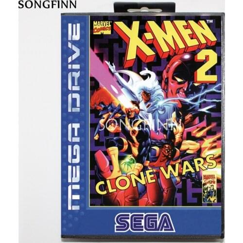 16 bit MD Memory Card With Box for Sega Mega Drive for Genesis Megadrive - x-men 2