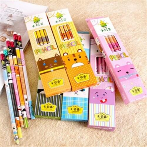 Korean Stationery small sapling lovely fruit pencil 12 box unleaded environmental protection wood pencil children gifts