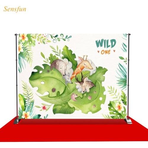 LEVOO Photo Background Jungle Birthday Wild One Baby Shower Photography Backdrop Photocall Shoot Props Photo Boooth Photophone