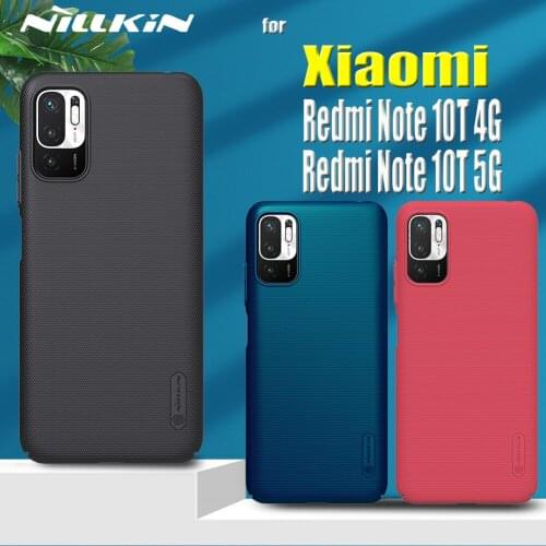 Nilkin Frosted Shield for Xiaomi Redmi Note 10T 5G Case Nillkin Hard PC Plastic Shockproof Cover on Redmi Note10t 4G