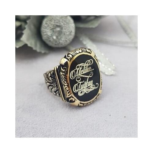 Sterling silver Personalized Is Male Ring