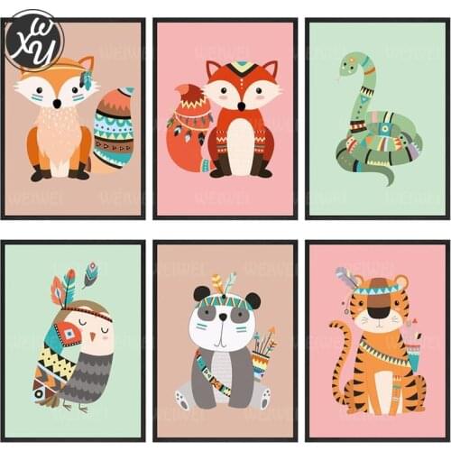 Cute Animal Diamond Painting Kits for Adults Little Fox Cross Stitch Kits Cartoon Diamond Full Diamond Embroidery for Home Decor