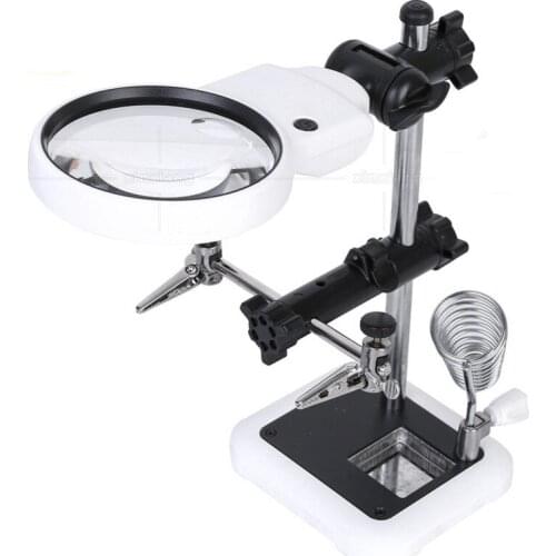 3.5X 5.25X 3pcs LED Lights USBTable Lamp Illuminated Desk-top Cell Phone Circuit Board Repair Magnifier Magnifying Glass