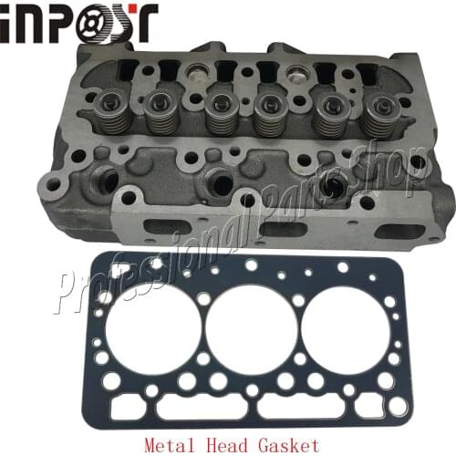 Complete D722 Cylinder Head Loaded + Head Gasket for Kubota Tractor B7300HSD