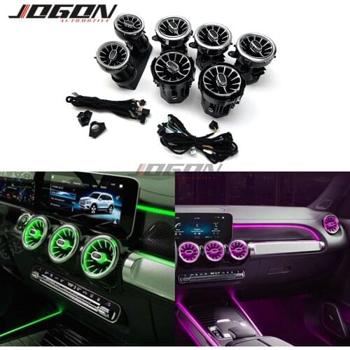 Car Dashboard & Rear Air Vent Ambient LED Illuminated Turbo Trim For Mercedes Benz GLB Class 180 / 200 2020