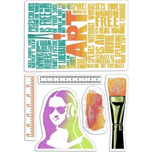 CLEAR STAMP background DIY Scrapbook Card album paper craft silicon rubber roller transparent stamps 3290