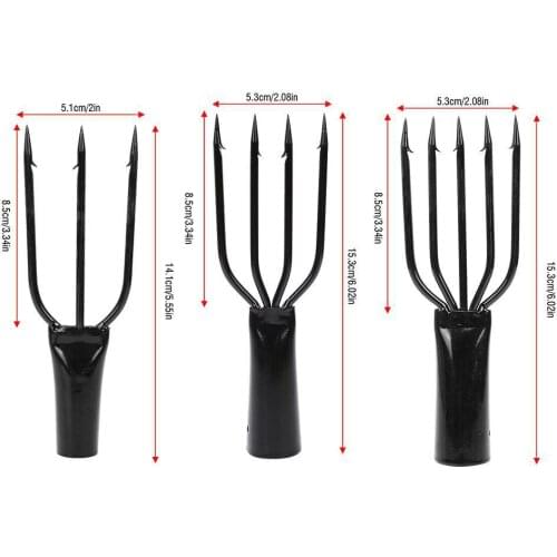 Barbed Stainless Steel Spring Harpoon 3/4/5 Prong Fishing Gear Fishing Bar Barb Ice Fishing Fork SEC88