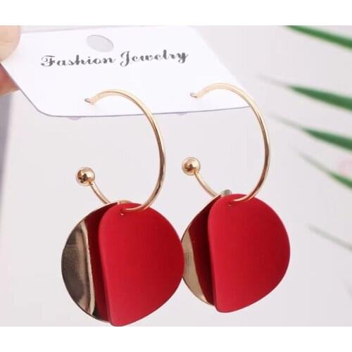 Earrings, flowers, spray-painted studs