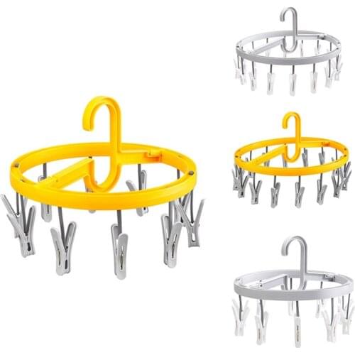 Superimposed Hanging Windproof Drying Rack With Small Clips Socks And Underwear Drying Clips Round Drying Racks