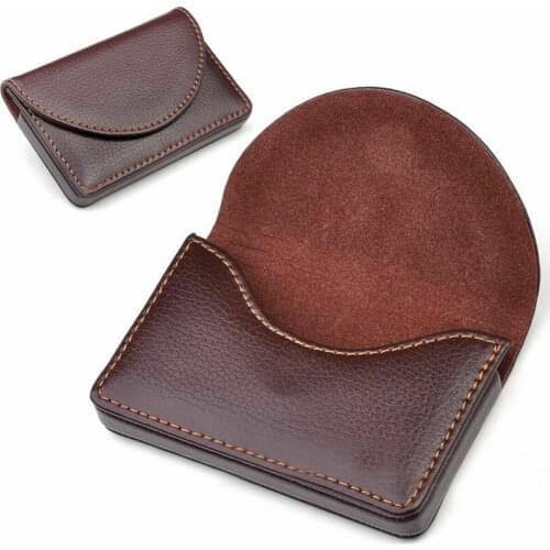 Large-capacity neutral business card leather card holder credit Card Holder Visiting Cards bag Male lady Card Wallet