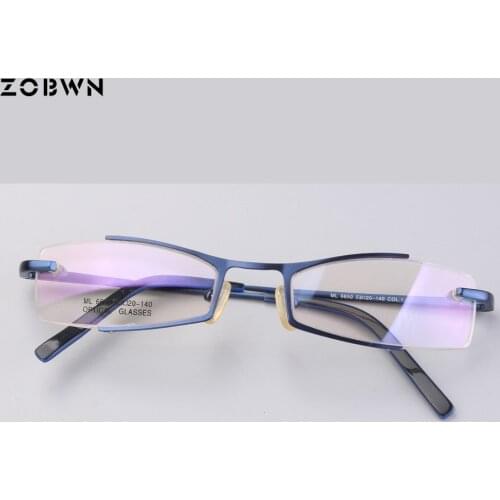 7-$9 Unisex small size Vintage rimless Eye Glasses With Clear Lens, Women Men Plain Prescription Myopia Optic Frame Eyeglasses