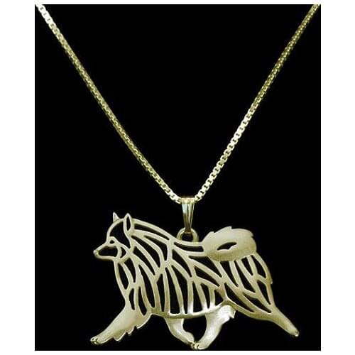 Handmade Keeshond Movement Pendant Necklace women chain choker necklace jewelry charm jewelry Pet Lovers Gift Idea