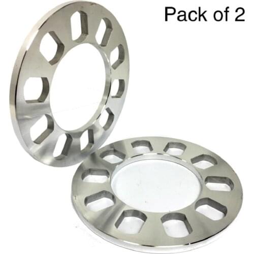 2 Pieces 8MM Thick Car 5 Hole Aluminium Alloy Wheel Hub Spacer Adapters