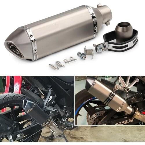 36-51mm Universal Motorcycle Ak Exhaust Modified Muffler Pipe Scooter Pit Bike Dirt Motocross For Yamaha R1 ER6N CBR250R
