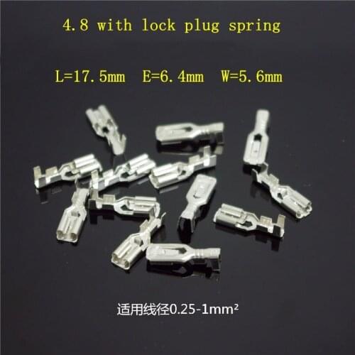 4.8 with plug-in spring connection cold terminal wiring spring sheathing