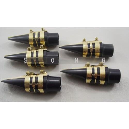 5 sets Alto saxophone mouthpiece and Carved ligature and cap