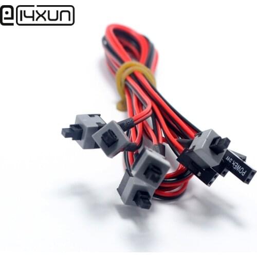 5pcs 58cm Motherboard Power Power Push Button Switch Cable Adapter Cord for Desktop PC Computer Reset ON/OFF Switches Connector