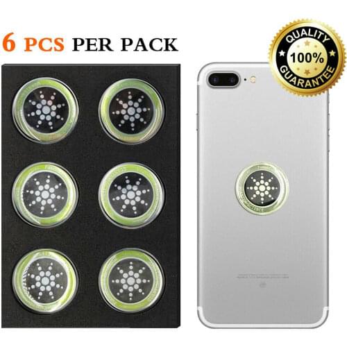 6PCS Quantum Shield Anti Radiation Mobile Phone Stickers Energy Saver Scalar