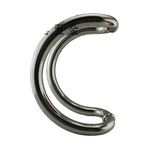 D Design Storefront Door Pull Handles Tubing Stainless Steel For Entry/Glass/Wood Door