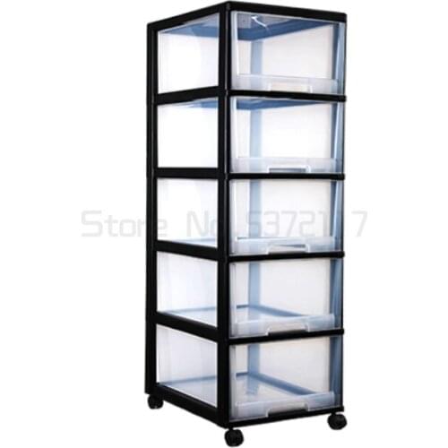 Childrens toy storage cabinet household multilayer plastic drawer type transparent storage box Snack storage box