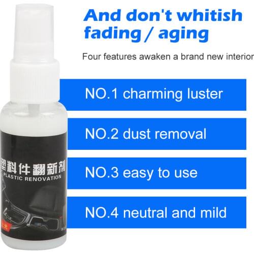 Dropshiping Car Refurbishing Agent Auto Interior Renewed Plastic Parts Repair Wax Retreading Agent Plastic Restore Paint 30ML