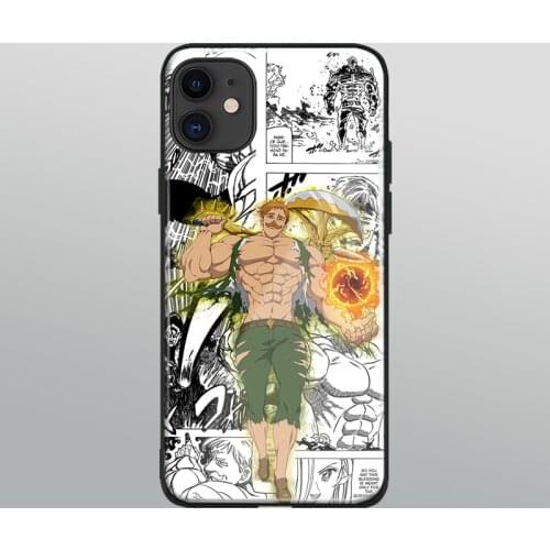Escanor lion pride anime Tempered Glass Soft Silicone For iPhone SE 6s 7 8 Plus X XR XS 11 Pro Max Phone Case Cover Shell