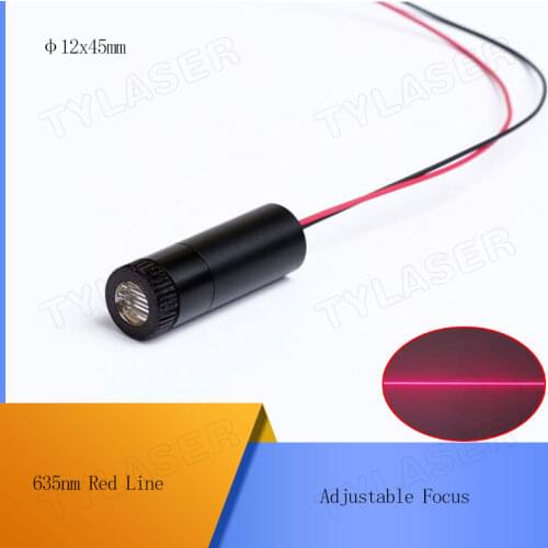 D12X45mm Focusable 635nm 5mw 10mw 30mw 50mw 100mw 150mw Line Laser Module Adjustable Focus