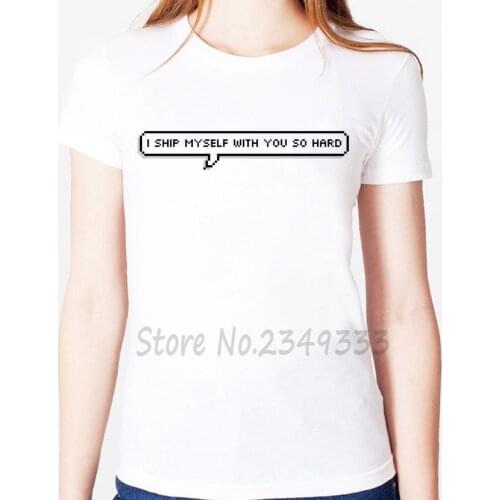 I ship myself with you so hard Print Women tshirt Modal Casual Loose Funny t shirts For Lady Top Tee Drop Ship SH-68