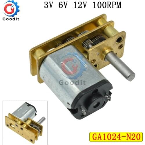 GA1024-N20 24GM-N20 DC Gear Motor 100PRM 3V/6V/12V for Toy Car Robot Model Airplane Engine Toys Reduction Low Speed Toy Motor