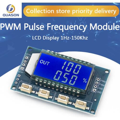 Signal Generator PWM Pulse Frequency Duty Cycle Adjustable Module LCD Display 1Hz-150Khz 3.3V-30V PWM Board Module