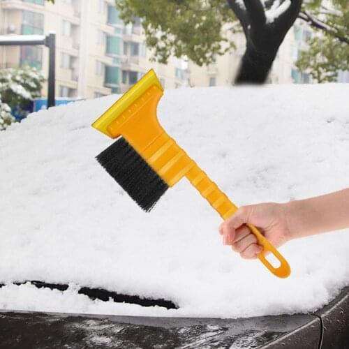 2-in-1 Extendable Snow Shovel Ice Scraper Snow Brush Broom Wash Accessories For Car VAN SUV Frost Windshield Cleaner Winter Tool