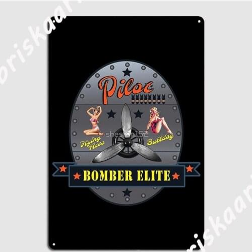 Pilot Metal Sign Plates Party Funny Wall Cave Tin sign Poster