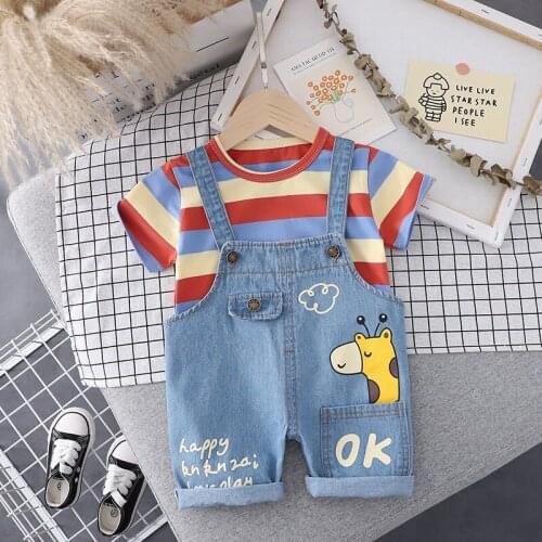 Fashion Kids Cute Striped Boy Outfit Suit Toddler Boy Baby Clothing Suit Spring Autumn Childrens Clothing Suit